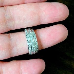 White Gold with Cubic Zirconia Eternity Band